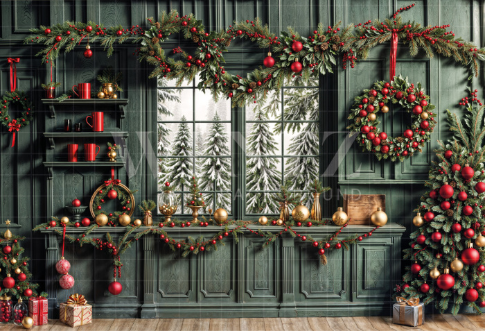 Fabric Photography Background Christmas / Backdrop 6301