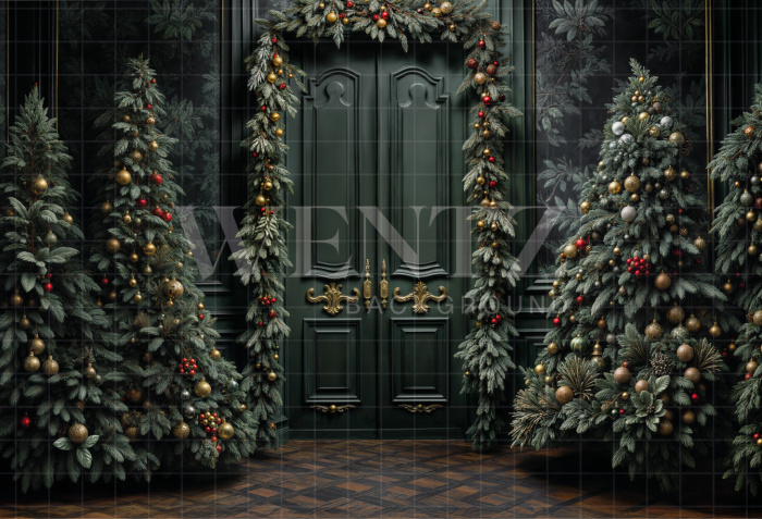 Fabric Photography Background Christmas / Backdrop 6311