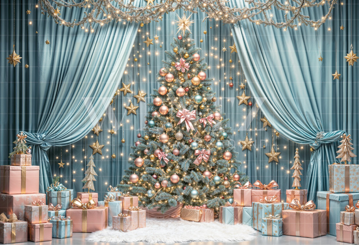 Fabric Photography Background Christmas / Backdrop 6432