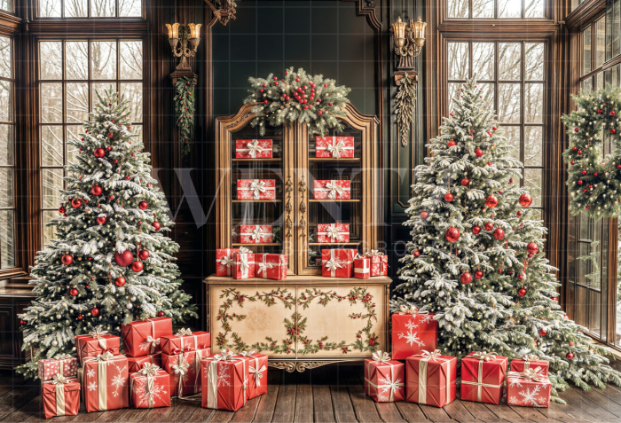 Fabric Photography Background Christmas / Backdrop 6443