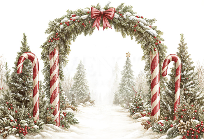 Fabric Photography Background Christmas / Backdrop 6466