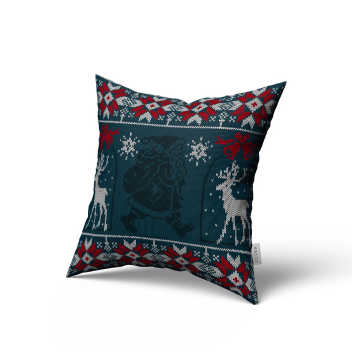 Pillow Case Snowflakes Santa Claus and Reindeer - 50 x 50 / WA87