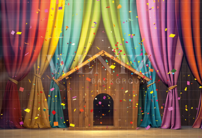 Fabric Photography Background for Pets Photoshoot Carnival / Backdrop 6213