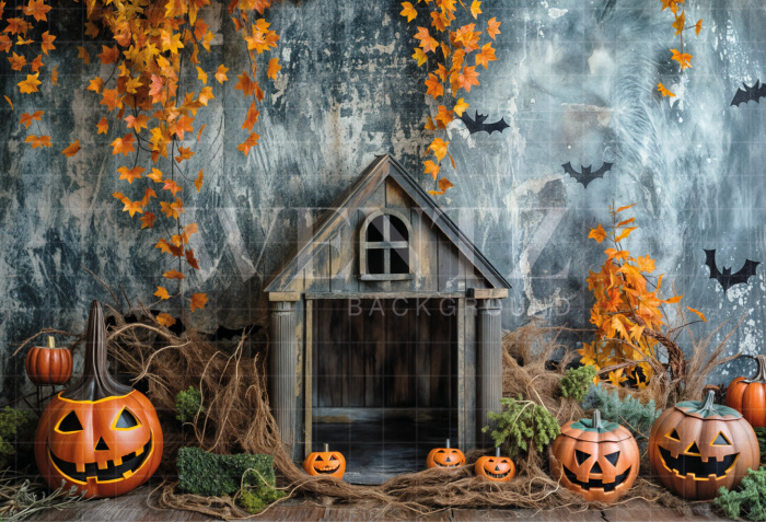 Fabric Photography Background for Pets Photoshoot Halloween / Backdrop 6217