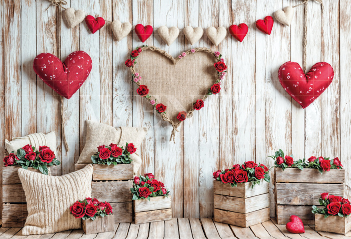 Fabric Photography Background Valentine's Day / Backdrop 6612