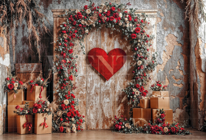 Fabric Photography Background Valentine's Day / Backdrop 6611