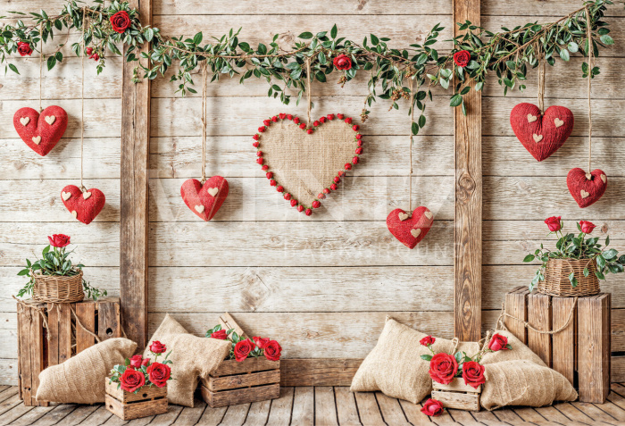 Fabric Photography Background Valentine's Day / Backdrop 6621