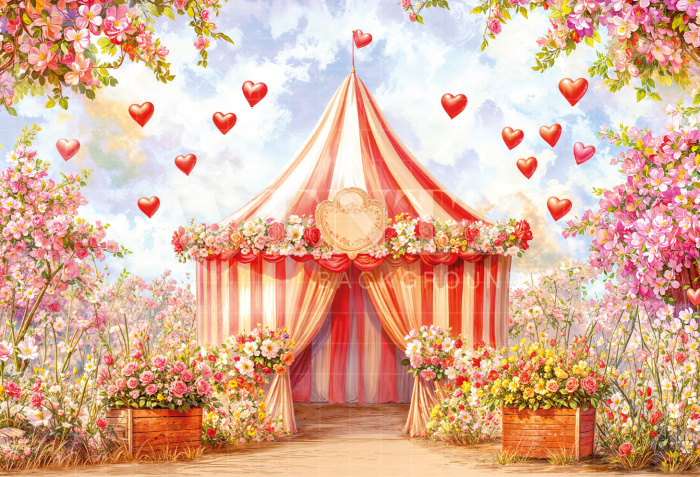 Fabric Photography Background Valentine's Day / Backdrop 6633