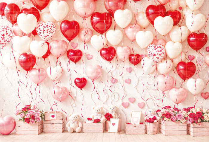 Fabric Photography Background Valentine's Day / Backdrop 6637