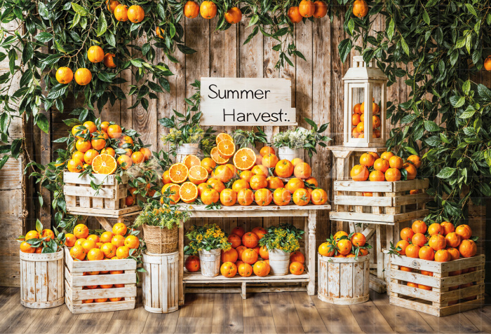 Photographic Background in Fabric Summer Harvest / Backdrop 6528