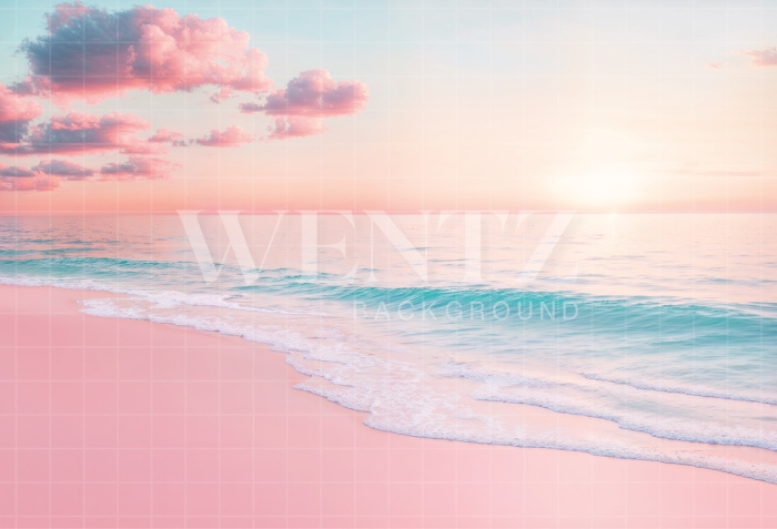 Photographic Background in Fabric Summer Beach / Backdrop 6554