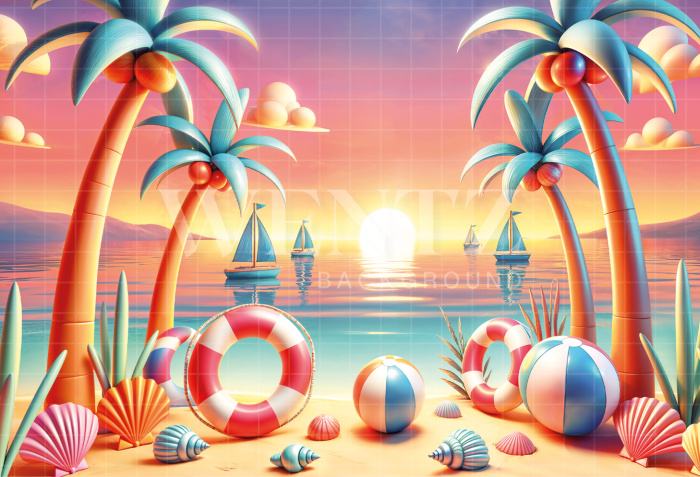 Photographic Background in Fabric Summer / Backdrop 6566