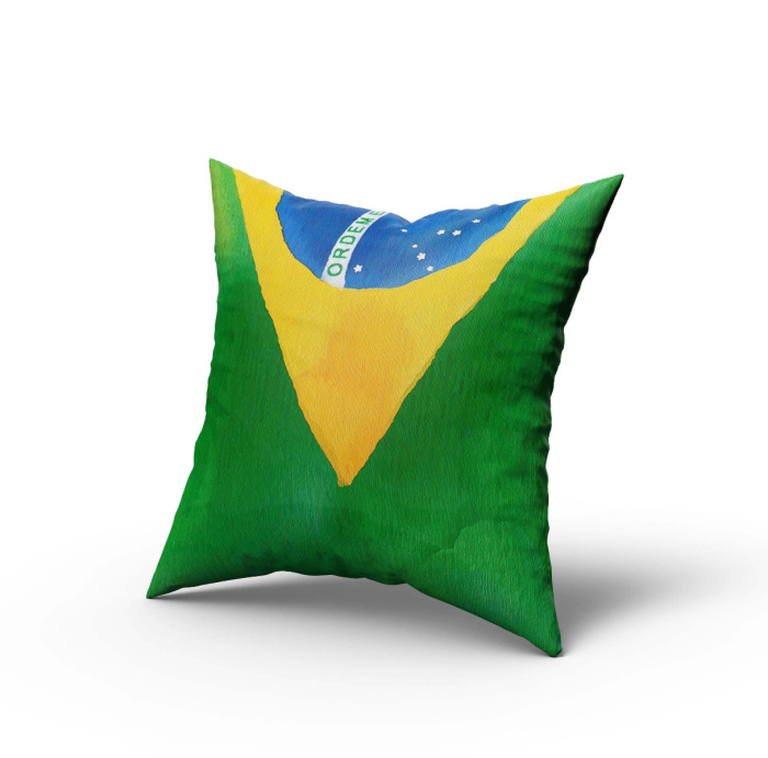 Pillow Case Soccer World Cup Brazil Flag - 45 x 45 / WA40