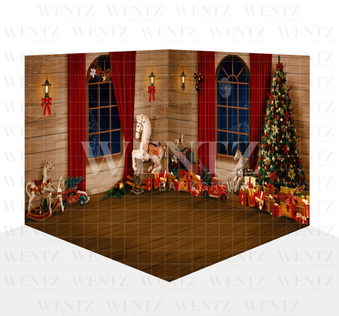 Photography Background in Fabric Christmas Scenario 3D / WTZ112