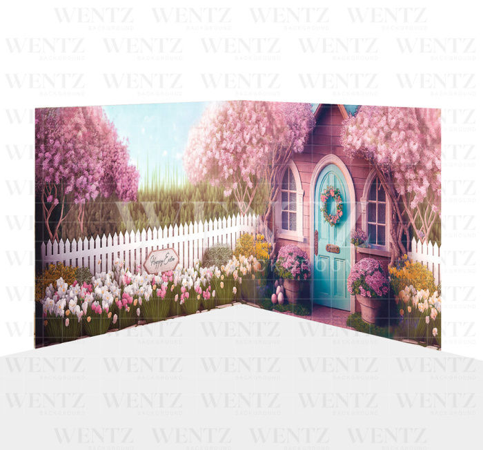 Photography Background in Fabric Easter in the Countryside Set 2D / WTZ156