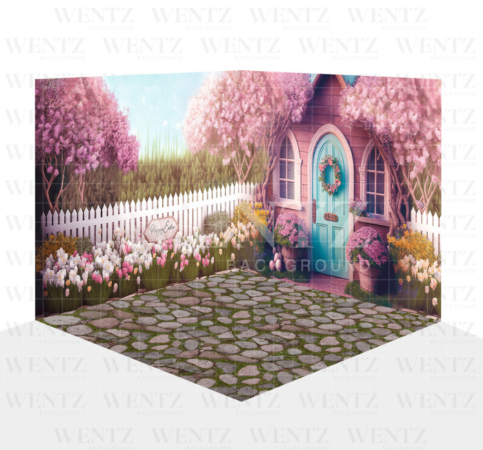 Photography Background in Fabric Easter in the Countryside Set 3D / WTZ157