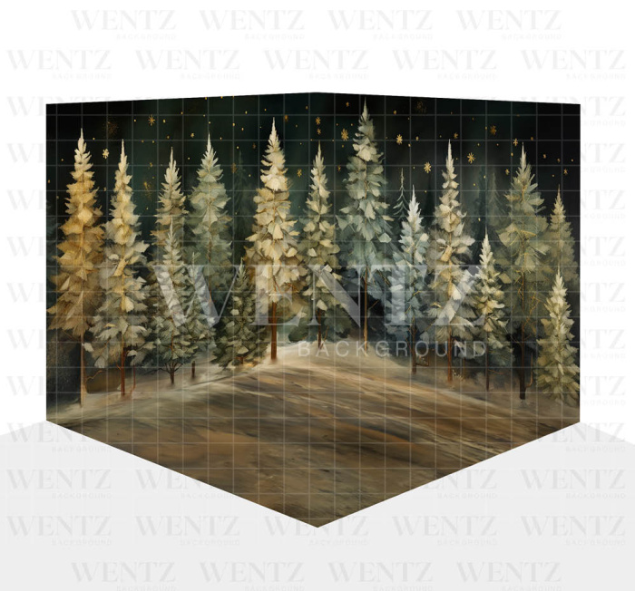 Photography Background in Fabric Christmas Forest Set 3D / WTZ171