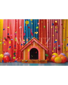 Photography Background in Fabric for Pets Photoshoot Carnival / Backdrop 6214