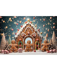 Photography Background in Fabric Christmas Sweets House 2024 / Backdrop 6240