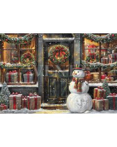 Photography Background in Fabric Christmas Gift Store 2024 / Backdrop 6241