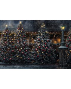 Photography Background in Fabric Christmas Trees 2024 / Backdrop 6256