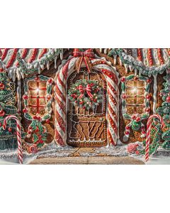 Photography Background in Fabric Christmas Sweets House 2024 / Backdrop 6260