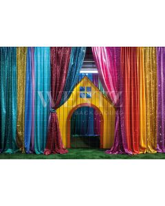 Photography Background in Fabric for Pets Photoshoot Carnival / Backdrop 6211