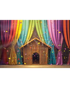 Photography Background in Fabric for Pets Photoshoot Carnival / Backdrop 6213