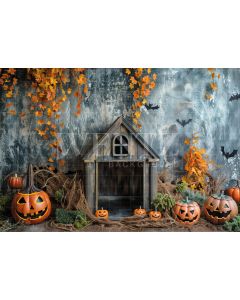 Photography Background in Fabric for Pets Photoshoot Halloween / Backdrop 6217