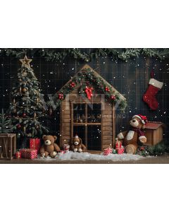Photography Background in Fabric for Pets Photoshoot Christmas / Backdrop 6218