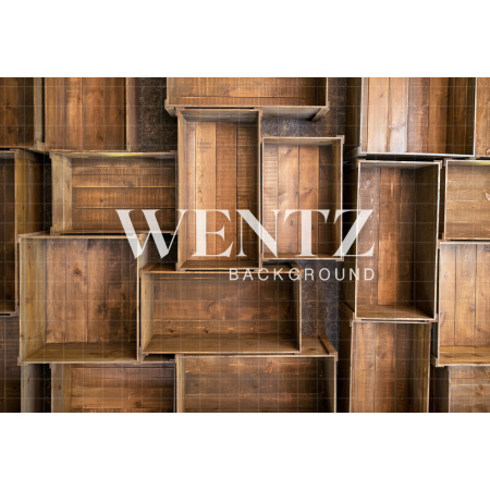 Fabric Photography Background Wood Bins / Backdrop 1404