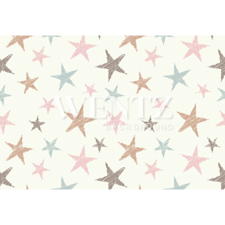 Fabric Photography Background Stars Pastel Color / Backdrop 1418