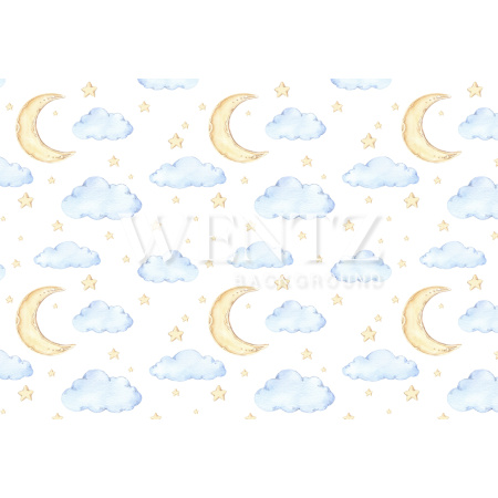 Fabric Photography Background Moon and Clouds / Backdrop 1430