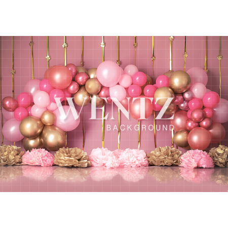 Fabric Photography Background Scenarios Rose Gold Balloon / Backdrop 1782