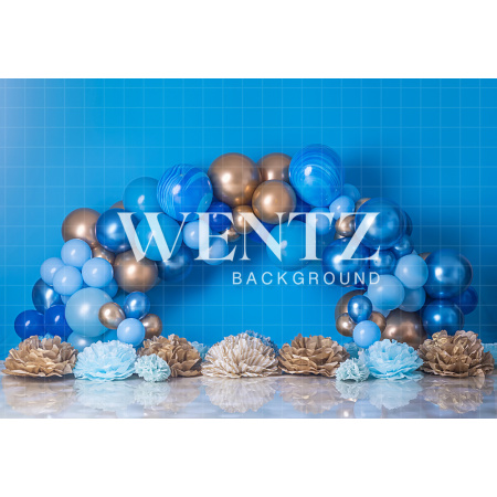 Fabric Photography Background Scenarios Blue Balloon / Backdrop 1783