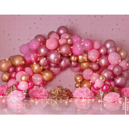 Fabric Photography Background Scenarios Rose Gold Balloon / Backdrop 1784