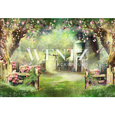 Fabric Photography Background Enchanted Flower Shop / Backdrop 2410