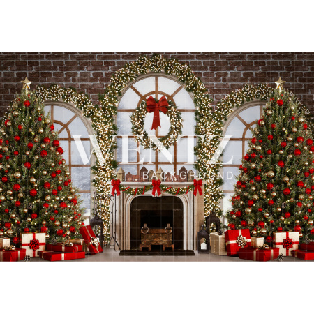 Fabric Photography Background Christmas Room / 2475