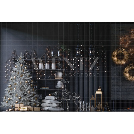 Fabric Photography Background Christmas Living Room / 2500