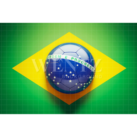 Fabric Photography Background Soccer World Cup Brazil Flag / Backdrop 2538