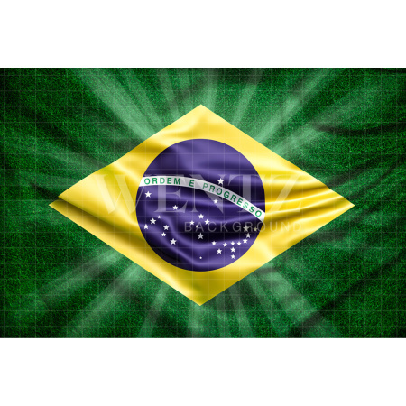 Fabric Photography Background Soccer World Cup Brazil Flag / Backdrop 2543