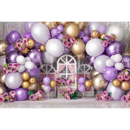 Fabric Photography Background Cake Smash Lilac and White / Backdrop 2702