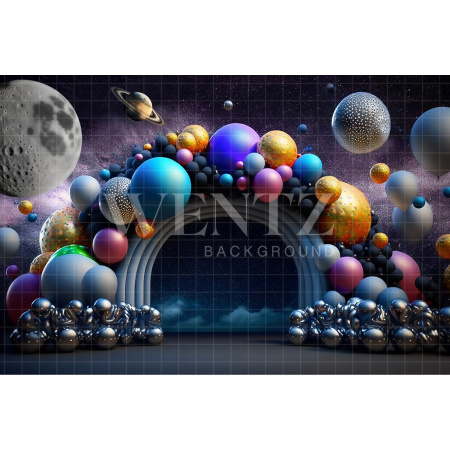 Fabric Photography Background Cake Smash Planets / Backdrop 2704