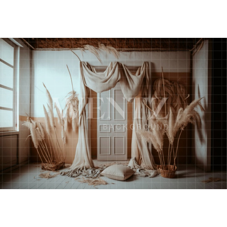 Fabric Photography Background Boho Room / Backdrop 2794