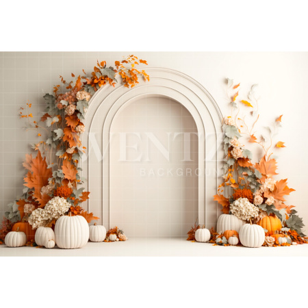 Fabric Photography Background White Arch with Flowers / Backdrop 2930