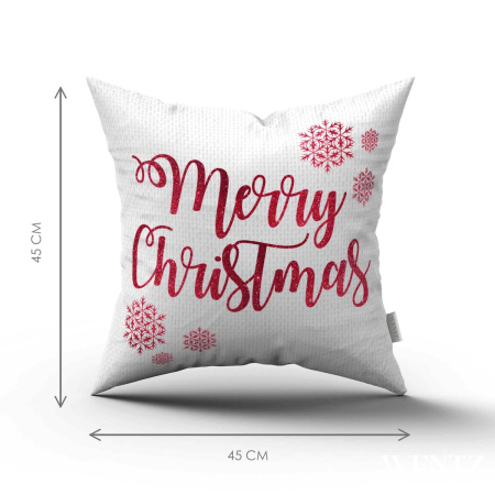 Pillow Case Red Merry Christmas - 45 x 45 / WA15