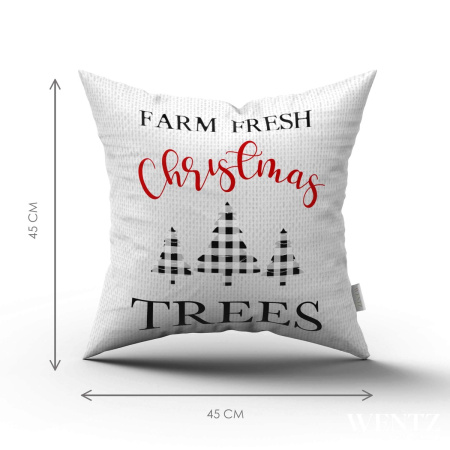 Pillow Case Christmas Farm Plaid - 45 x 45 / WA22