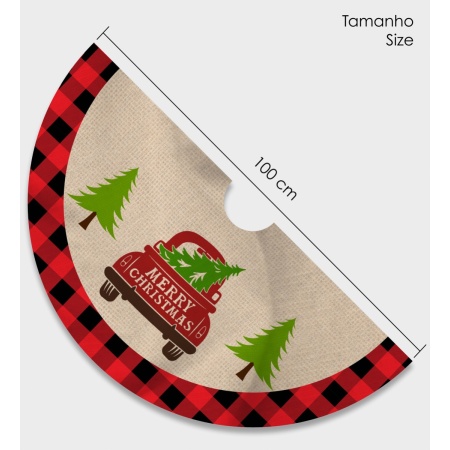 Christmas Tree Skirt Red Car / WSA02