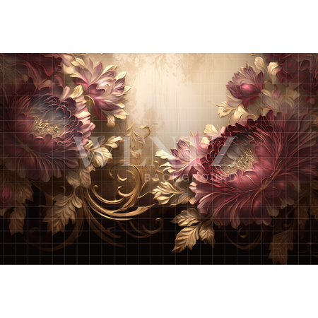 Fabric Photography Background Floral Fine Art / Backdrop 3009