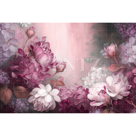 Fabric Photography Background Lilac Floral Fine Art / Backdrop 3020